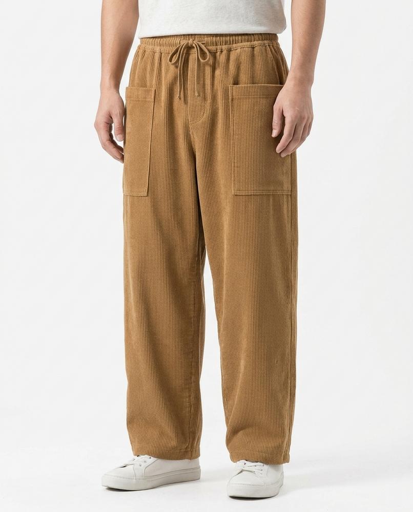 Nordara - Rasen | Weit Geschnittene Cord Hose Unisex