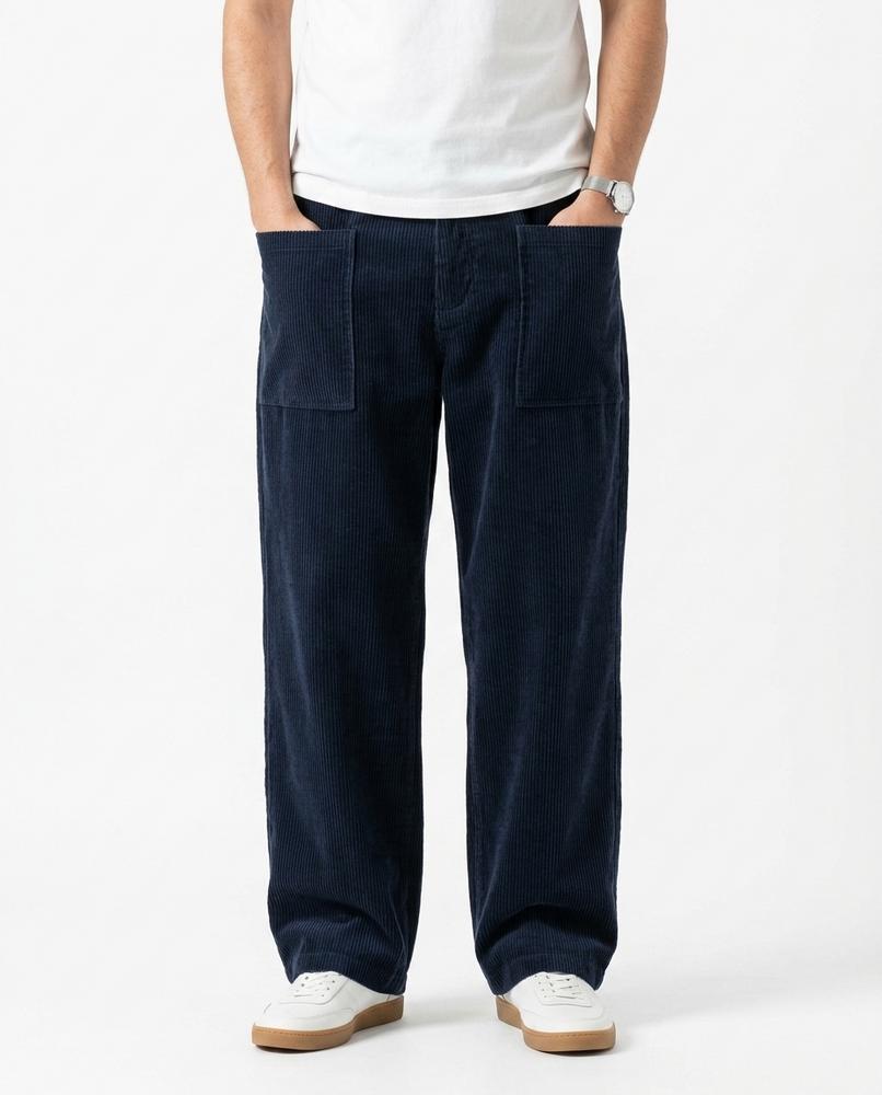 Nordara - Rasen | Weit Geschnittene Cord Hose Unisex