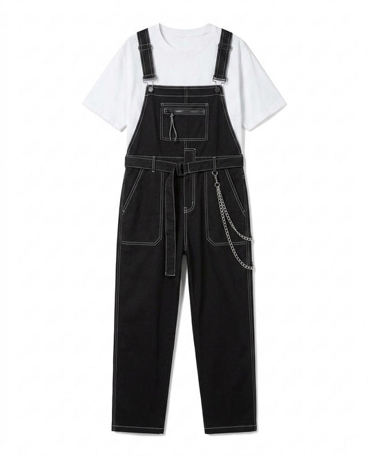 Nordara - Vesel | Kontrastgesteppte Gegürtelte Hose Unisex