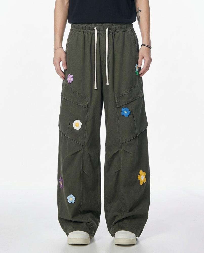 Nordara - Makar | Weit Geschnittene Applizierte Hose Unisex