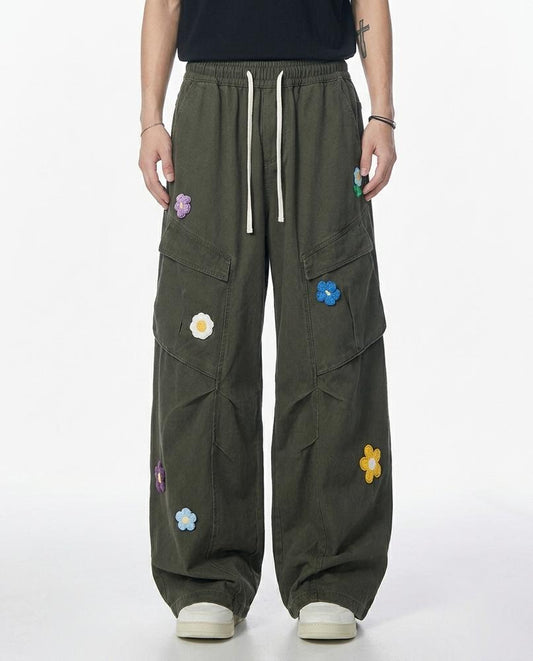 Nordara - Makar | Weit Geschnittene Applizierte Hose Unisex