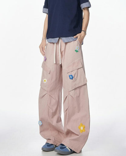 Nordara - Makar | Weit Geschnittene Applizierte Hose Unisex