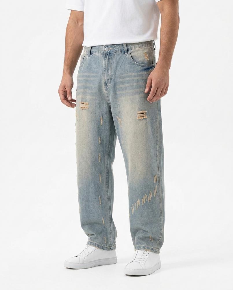 Nordara - Katal | Locker Geschnittene Verwaschene Hose Unisex