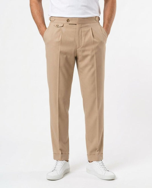 Nordara - Seser | Hochgeschnittene Plissierte Hose Herren