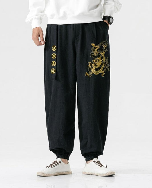 Nordara - Tatir | Bestickte Weite Hose Herren