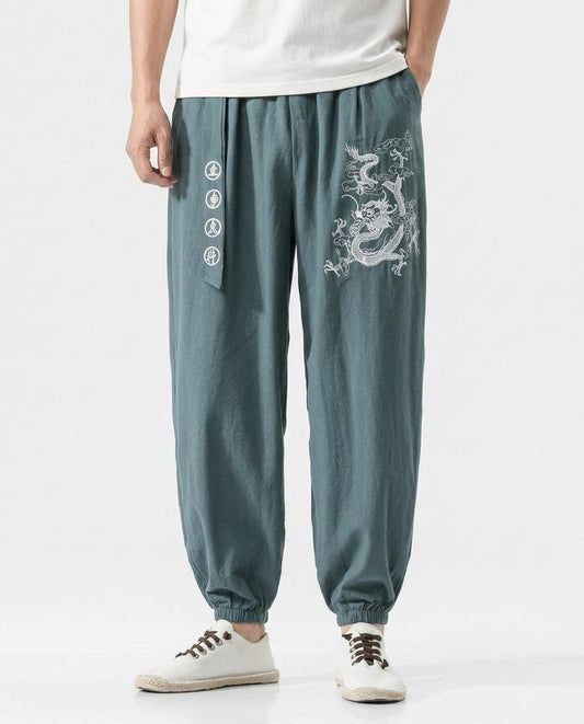 Nordara - Tatir | Bestickte Weite Hose Herren